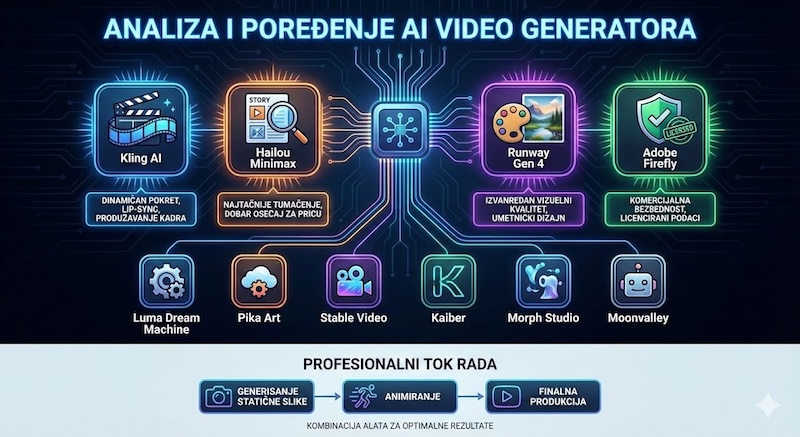 Poređenje AI video alata