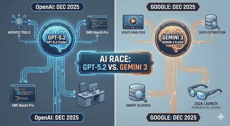 Trka titana: OpenAI uzvraća udarac sa GPT-5.2, Google vraća pametne naočare
