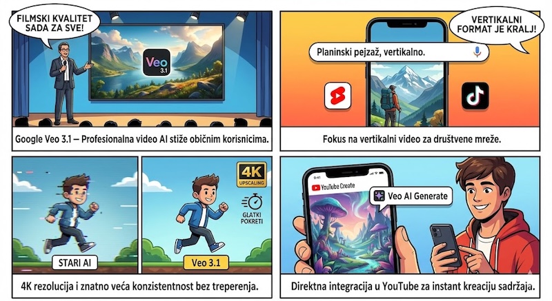 Google Veo 3.1: Budućnost video produkcije stiže na vaše telefone