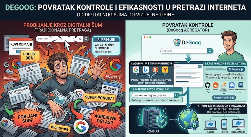 DeGoog: Samostalno hostovanje kao alternativa Google pretrazi