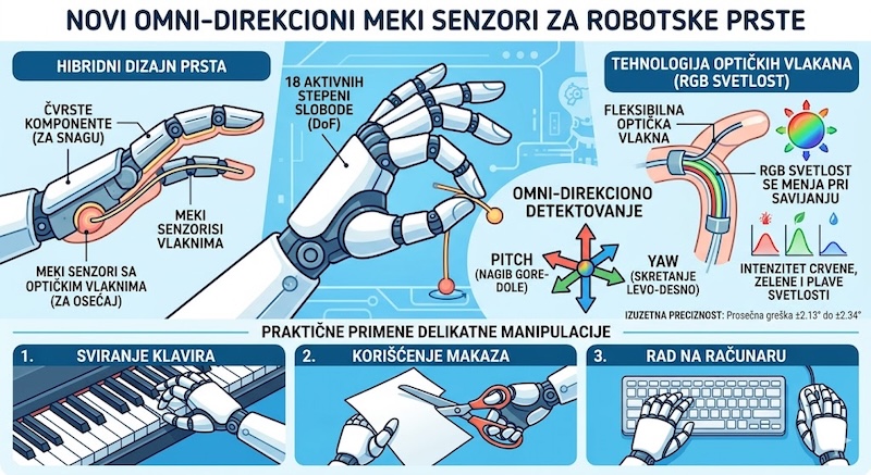 Kineski meki senzor omogućava robotskim rukama "ljudsku" spretnost i osećaj pokreta
