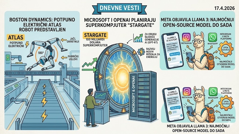 Vesti: AI i robotka, 17.4.2026.